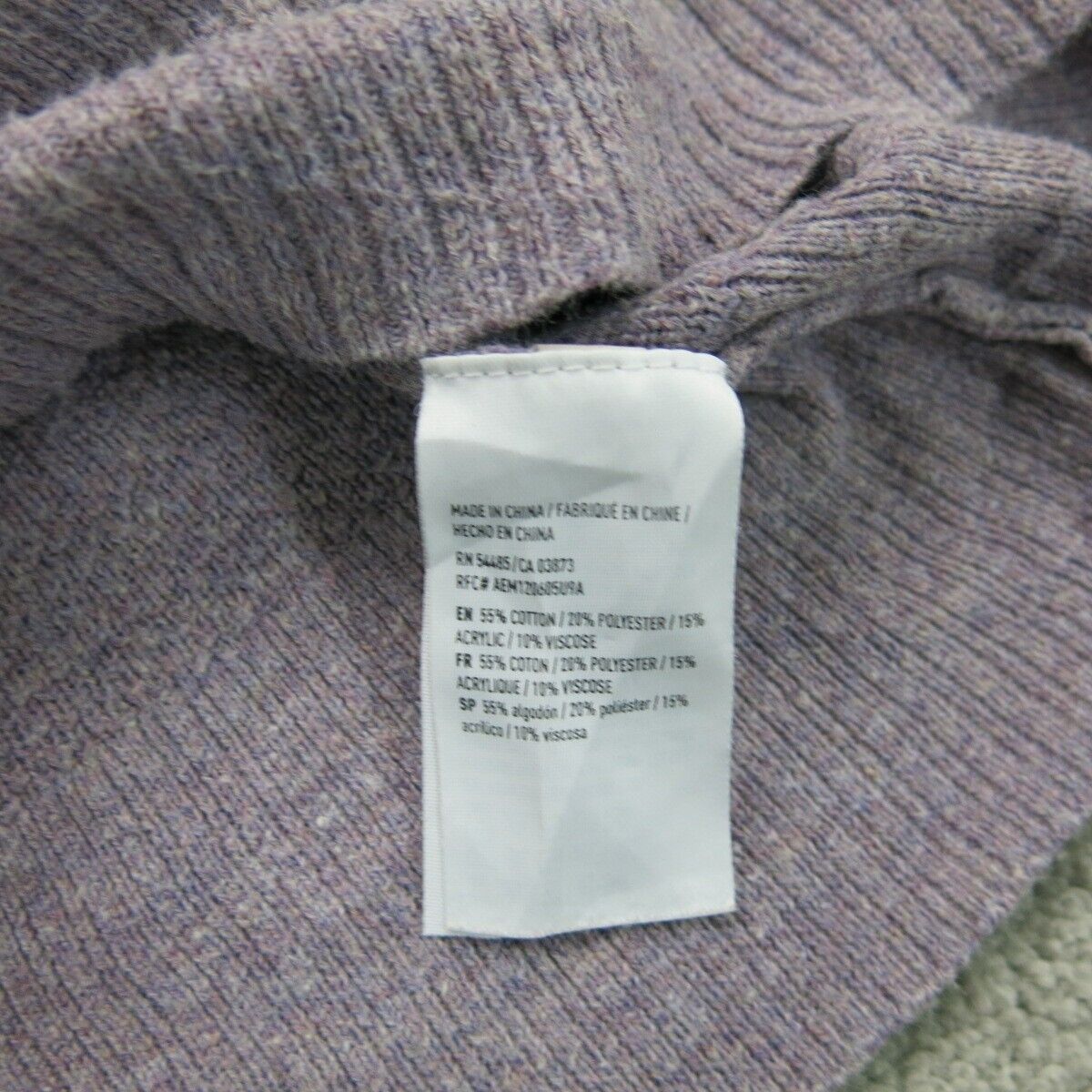 American Eagle Womens Pullover Sweater Round Neck Long Sleeve Light Purple SZ M
