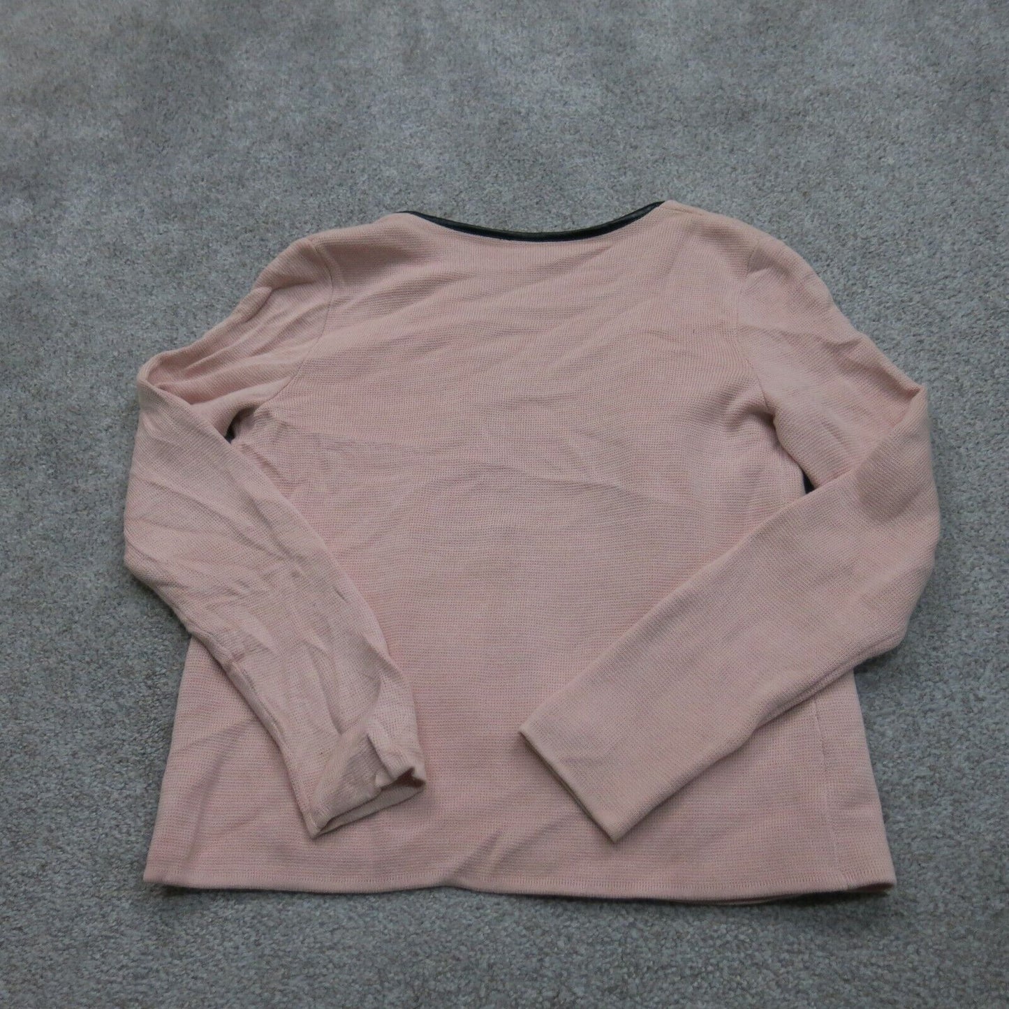 Talbots Women Cardigan Sweater Open Front Knitted Long Sleeves Pink Size X Small