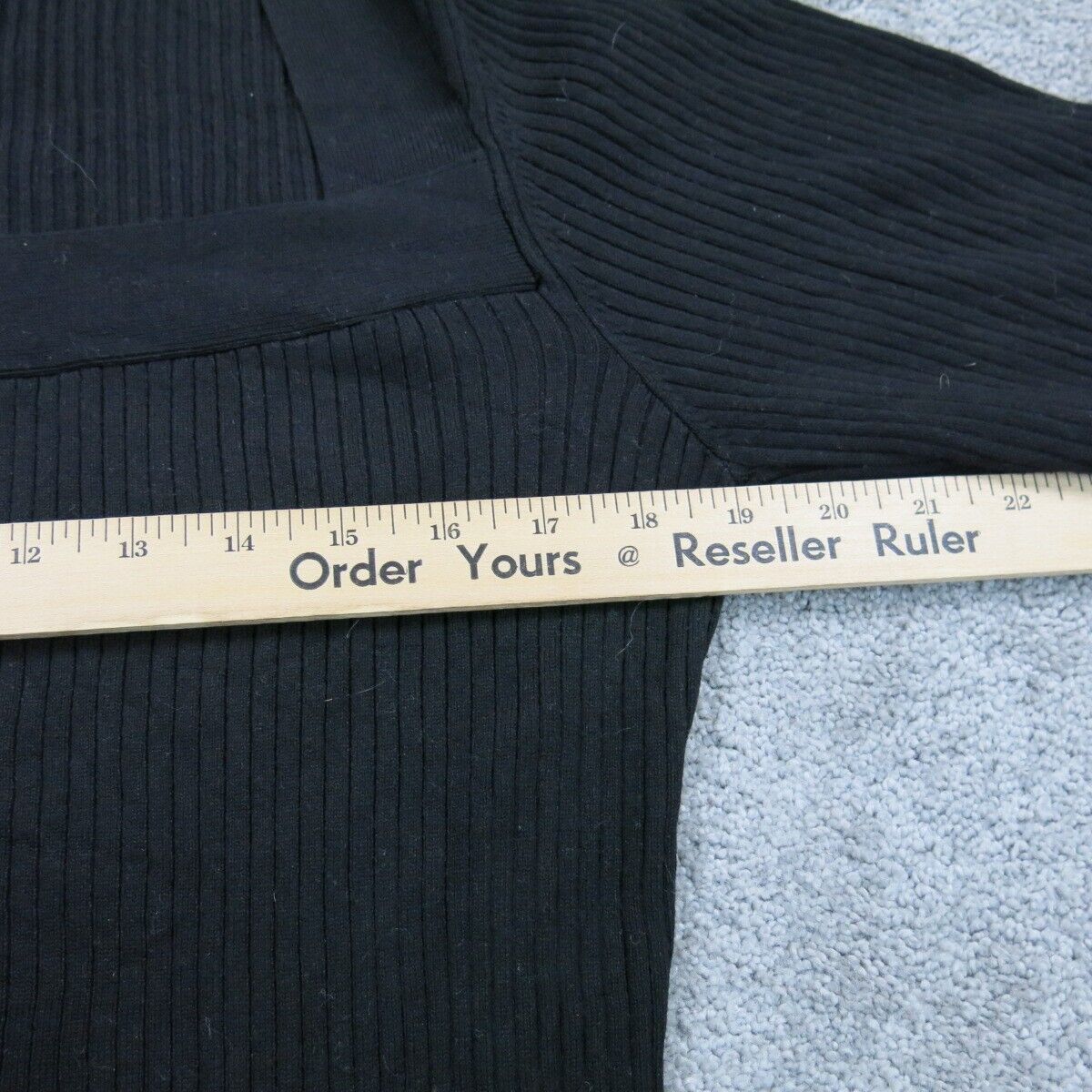 H&M Womens Pullover Knitted Sweater Square Neck Long Sleeves Black Size X Large