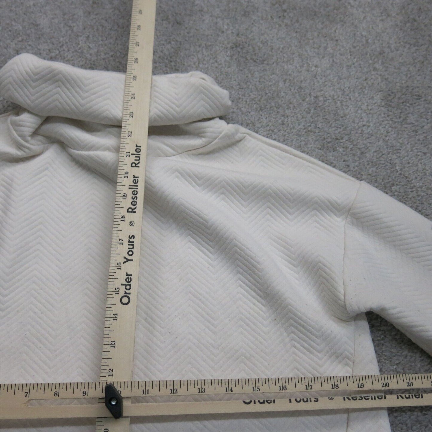Gap Women Pullover Sweater Turtle Neck Long Sleeve Side Zip Hem White Size Small