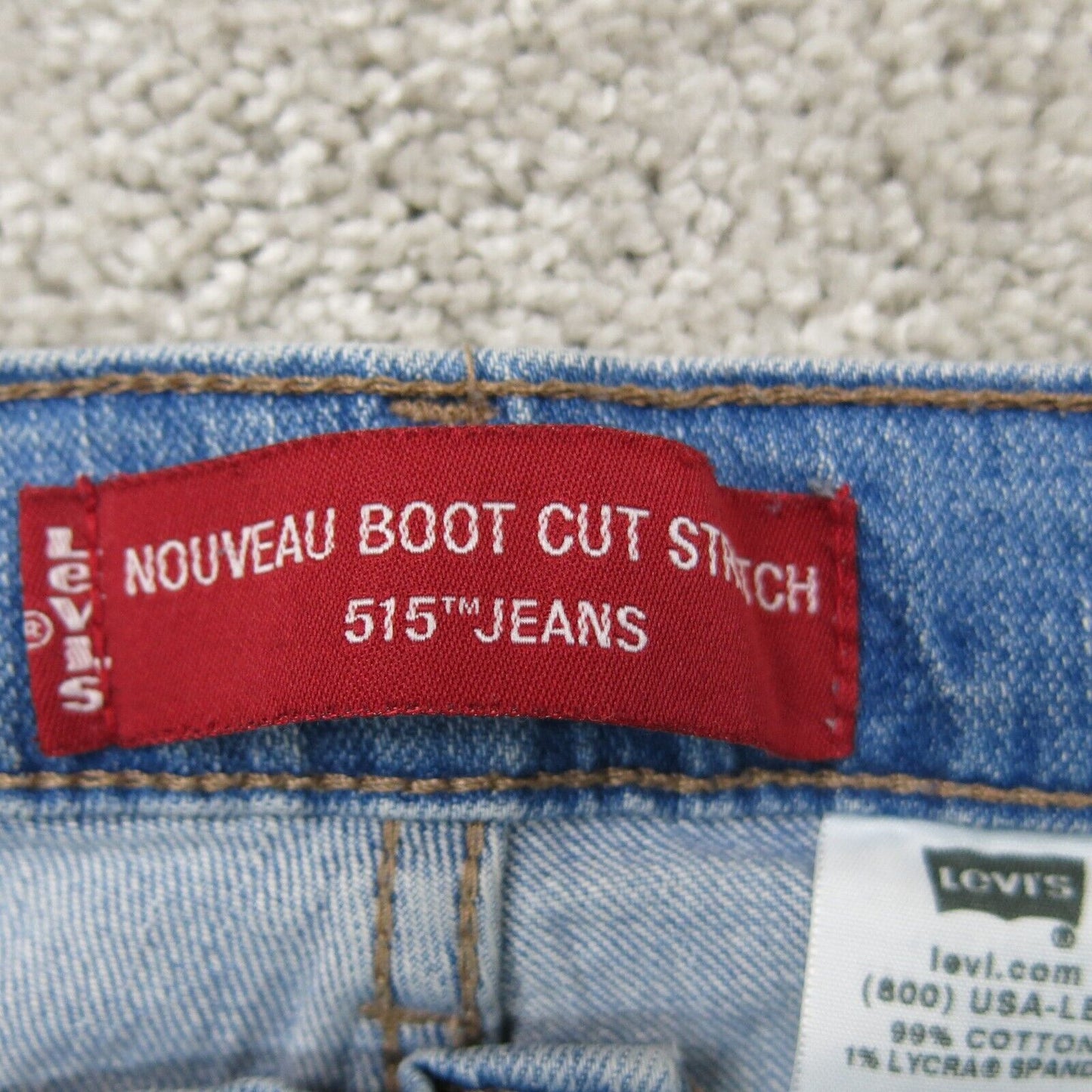 Levis 515 Mens Jeans Nausea Boot Cut Denim Stretch Mid Rise Cotton Blue SZ 16L