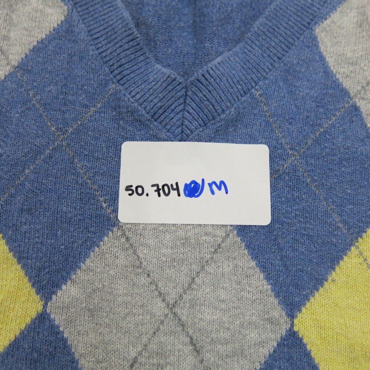 Banana Republic Men Pullover Sweater Knitted V Neck Long Sleeve Blue Size Medium