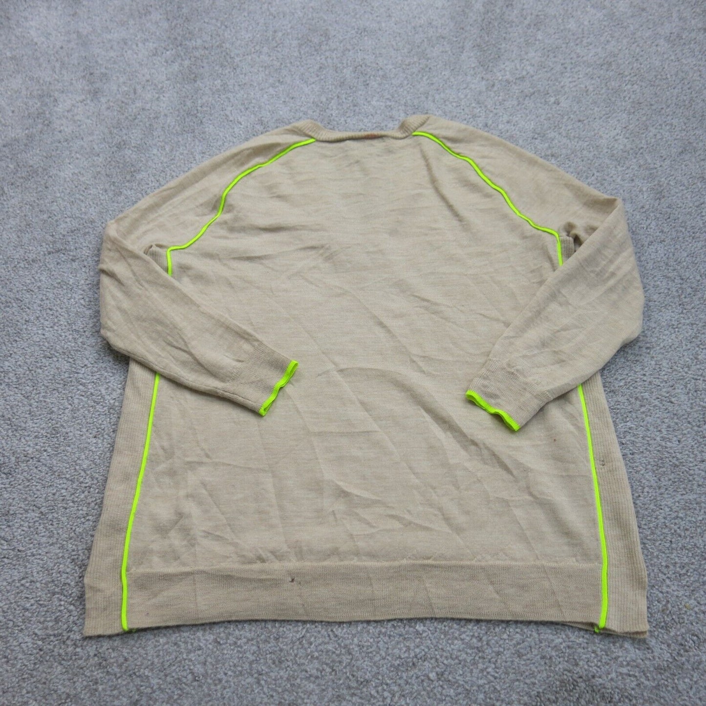 J. Crew Womens Pullover Sweater Round Neck Long Sleeves Tan Size Small