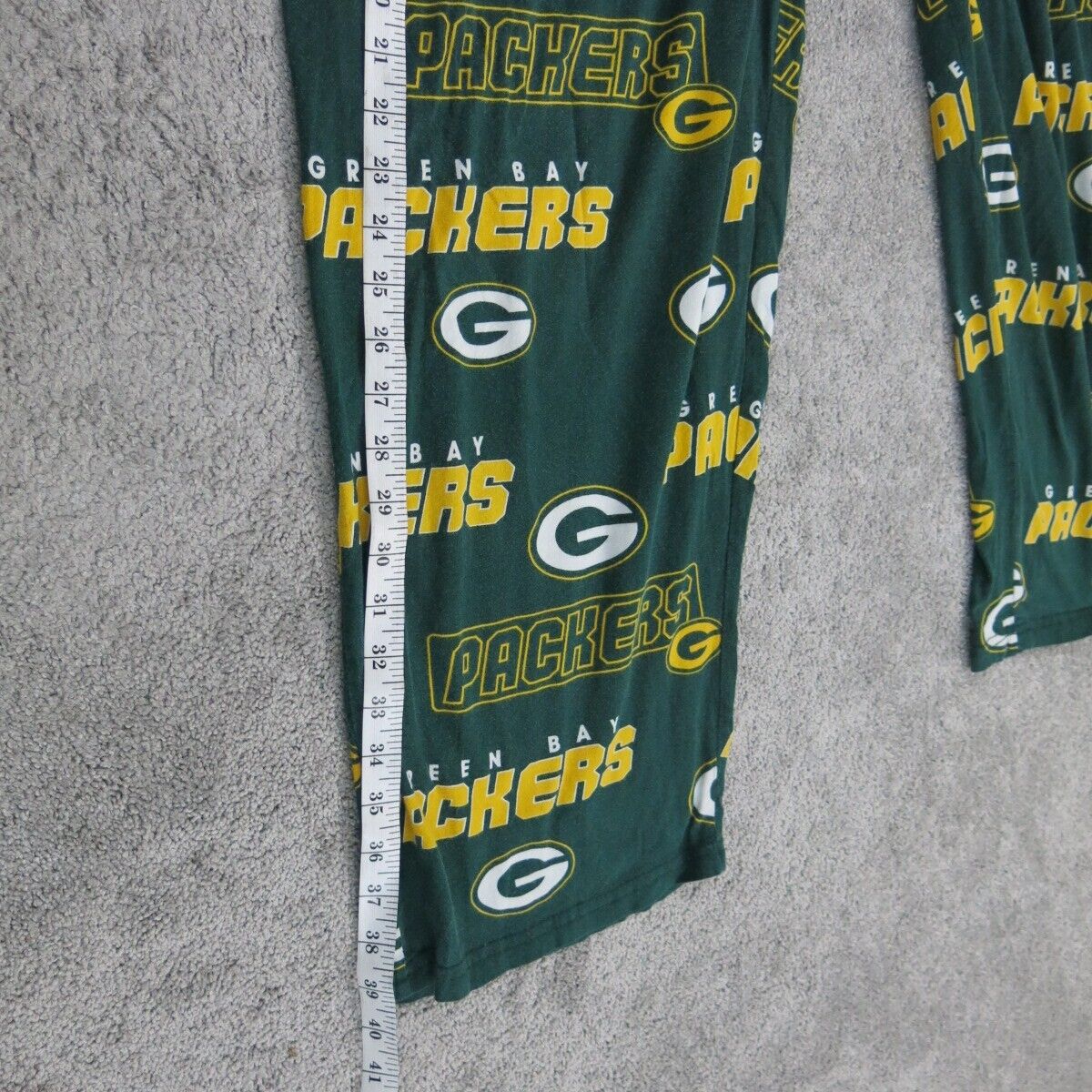 NFL Team Apparel Men Pant Activewear Elastic Waist All Over Print Green Size 2XL