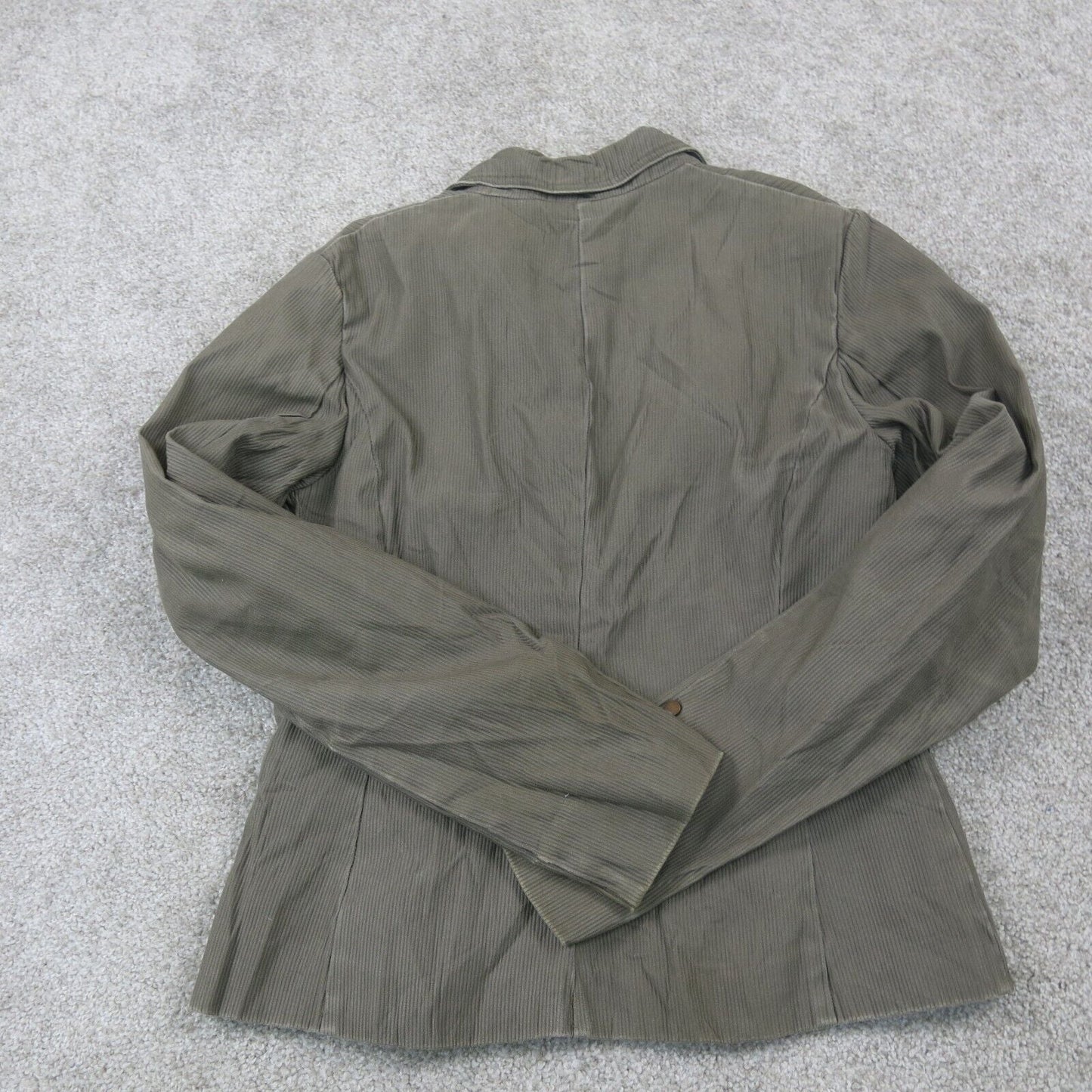 H&M Womens Blazer Coat Single Breasted Long Sleeves Pockets Dark Gray Size 8