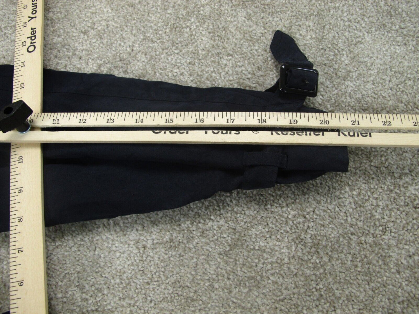 London Fog Womens Long Trench Coat Double Breasted Belt Waist Pockets Black 36S