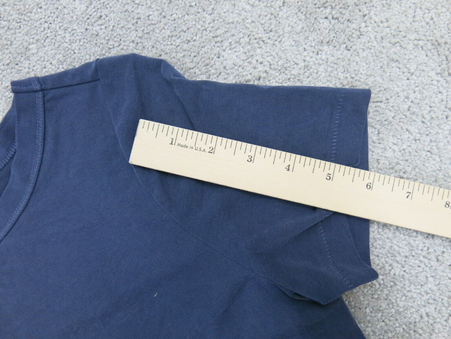Banana Republic Womens Blouse Top Short Sleeve Round Neck Solid Blue Size Small