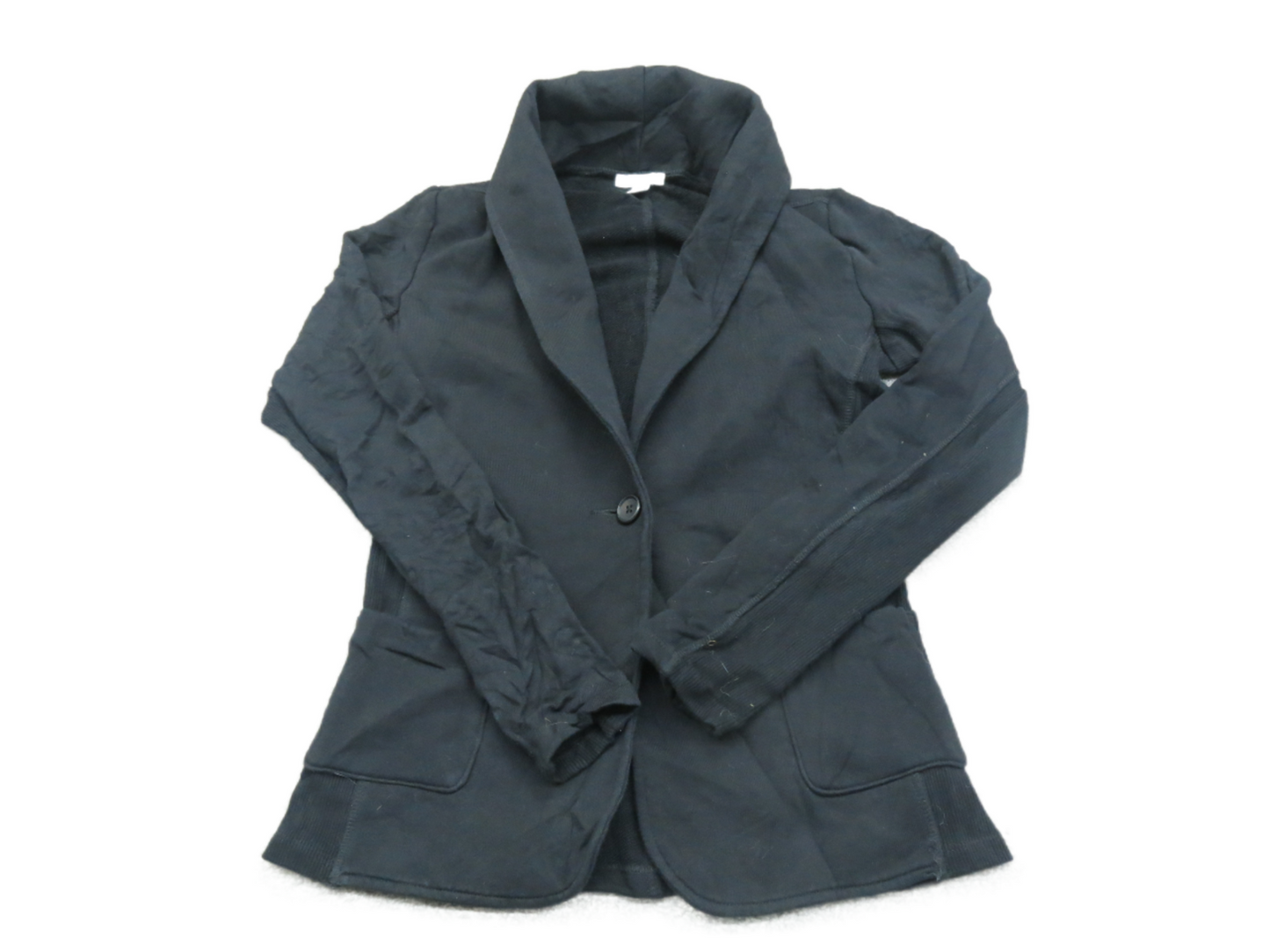 James Pease Women Blazer Coat Single Breasted Long Sleeve Pocket Black Size 3