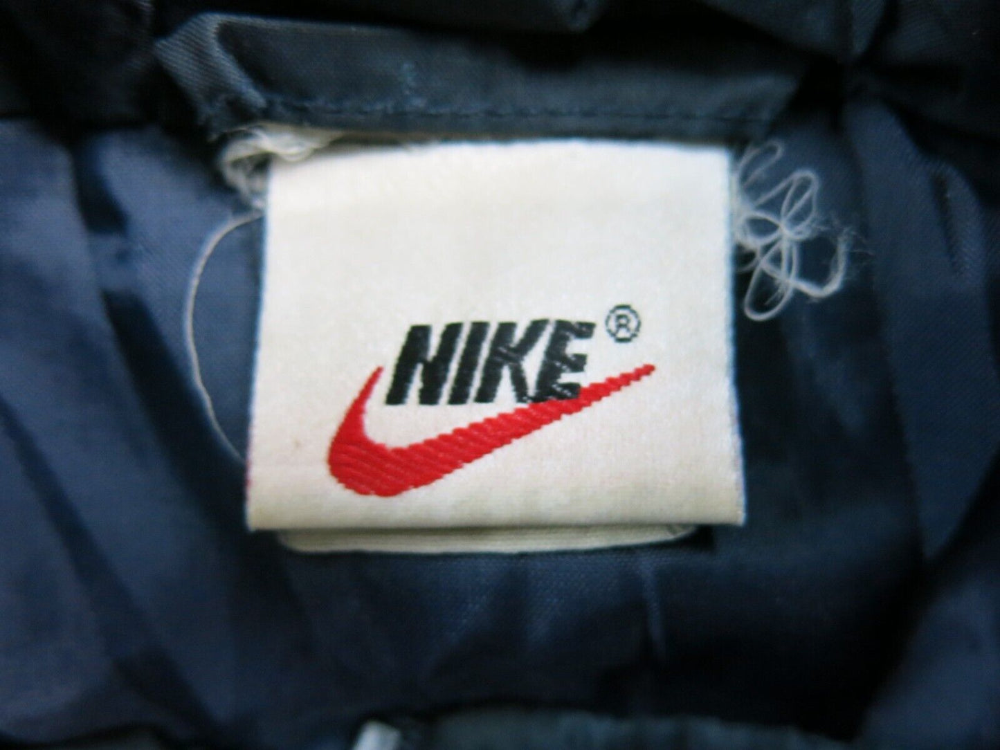 Nike Mens Full Zip Up Windbreaker Jacket Mock Neck Long Sleeve Logo Blue Size XL