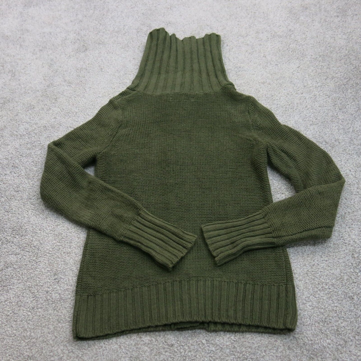 Old Navy Womens Cardigan Sweater Long Sleeves High Neck Olive Green Size X Small