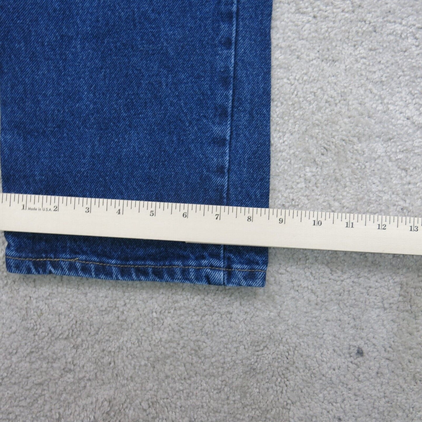 Wrangler Mens Jeans Straight Leg Denim Mid Rise 100% Cotton Blue Size W32XL32