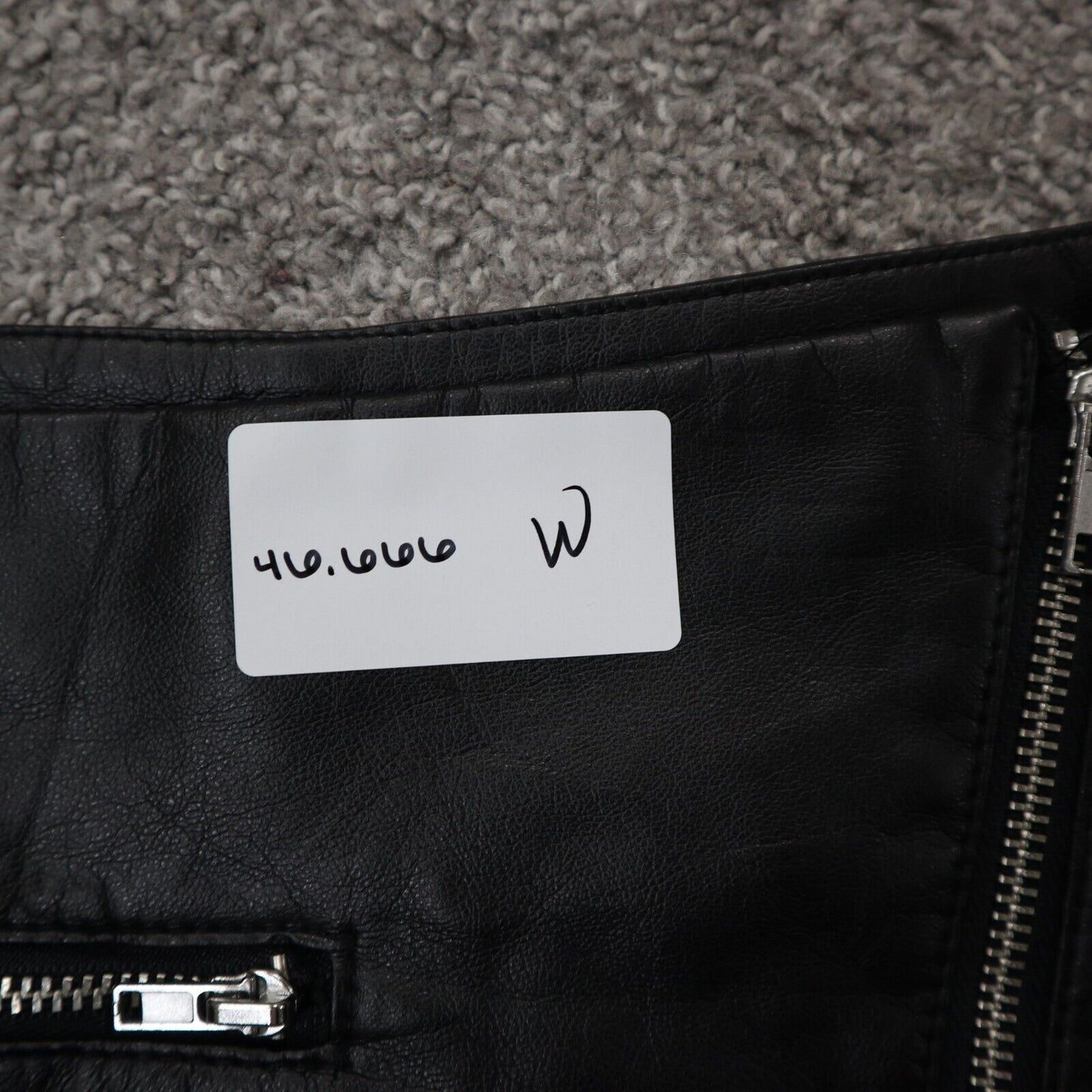 H&M Divided Womens Leather Mini Skirt Side Zipper Pockets Black Size 2