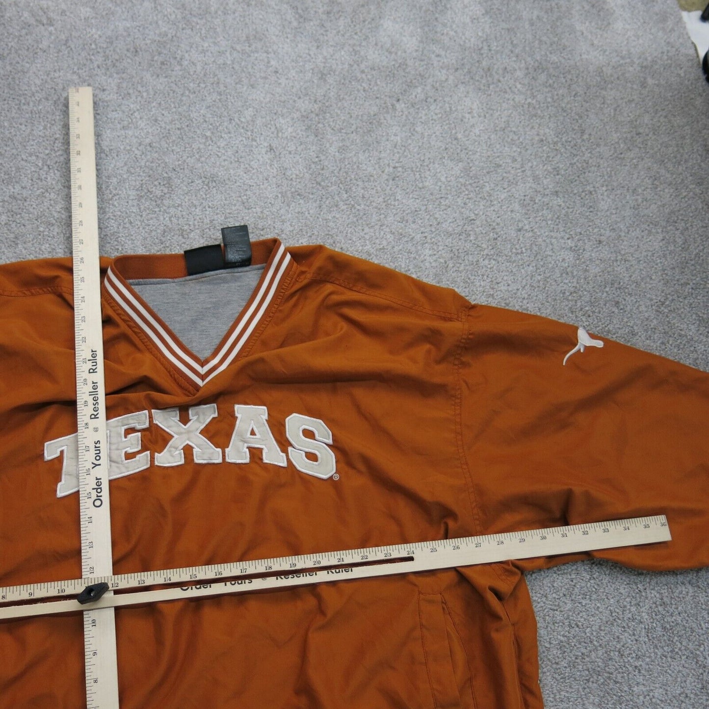 Texas Mens Sports V Neck Coat Longhorns Team Athletics Stretch Orange Size 2XL