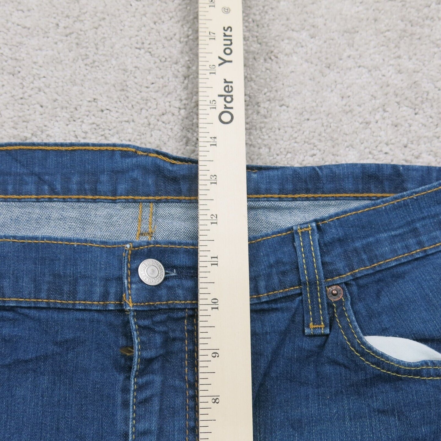 Levis 502 Mens Jeans Slim Straight Leg Denim Mid Rise Blue Size W41XL27.5