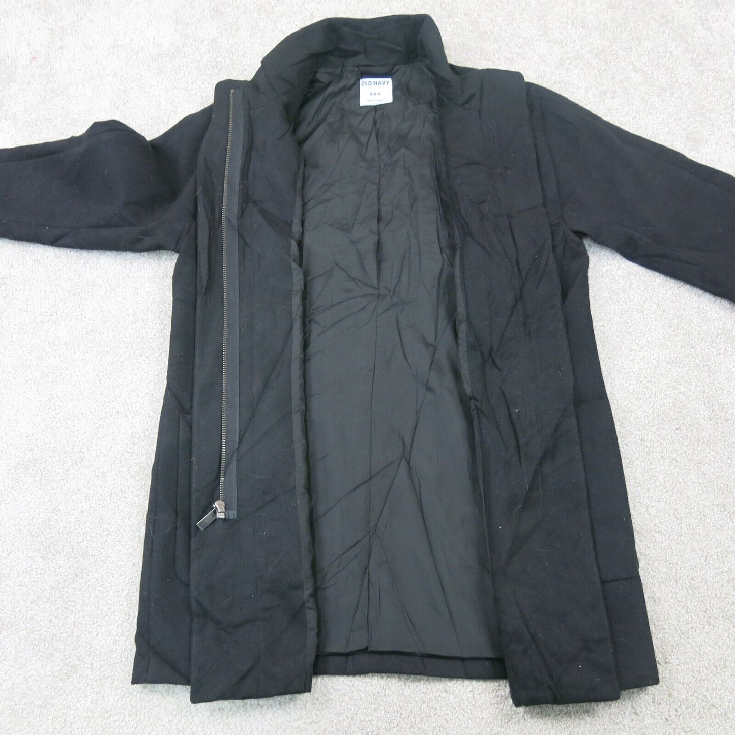 Old Navy Womens Winter Jacket Long Sleeves Mock Neck  Pockets Black Size Medium