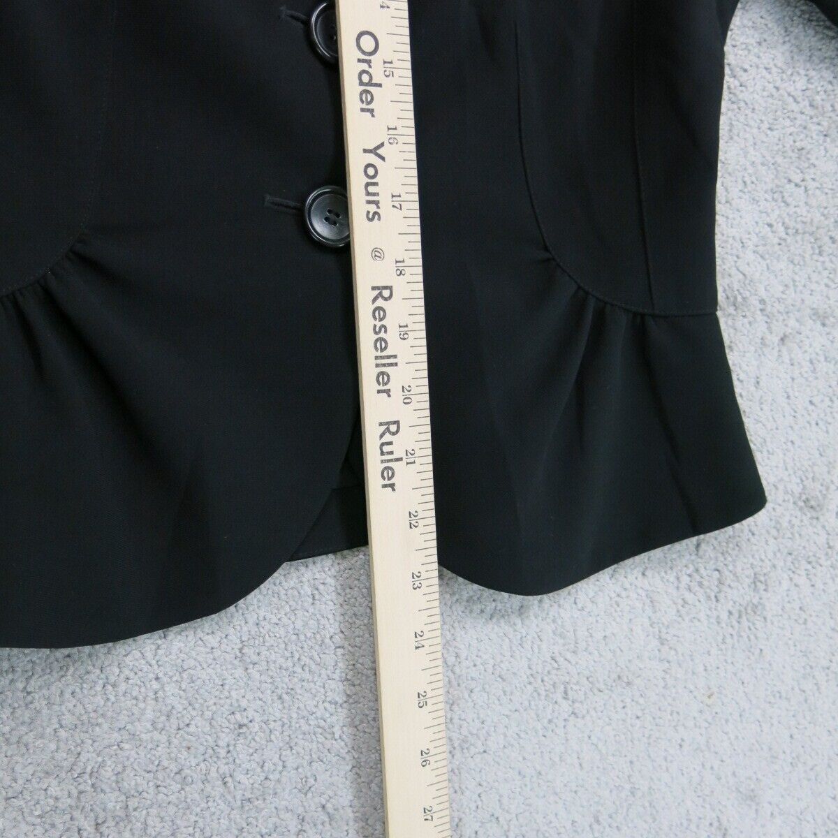 Ann Taylor Womens Blazer Coat Jacket Front 2 Button Long Sleeve Black Size 2