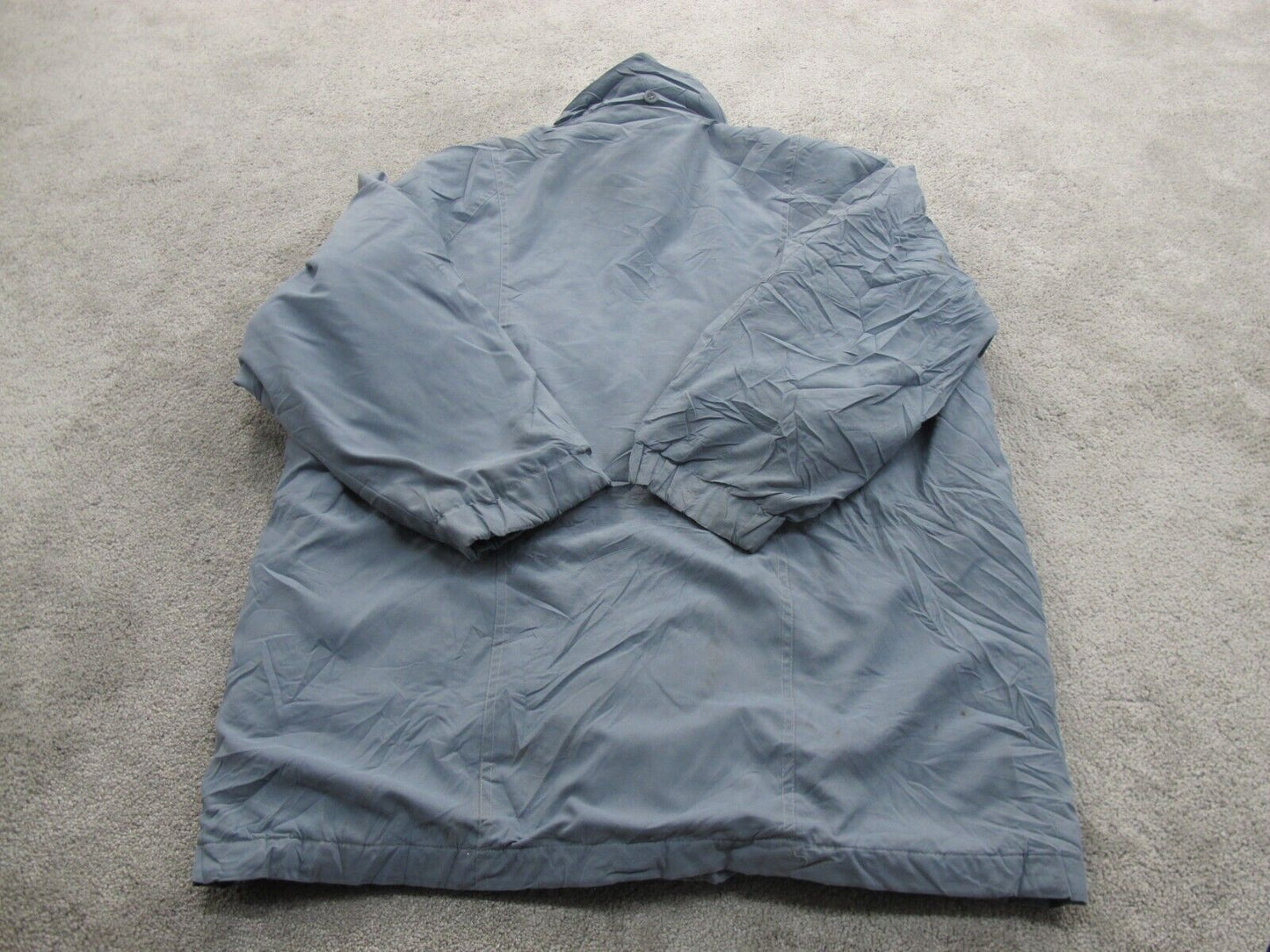 London Fog Mens Windbreaker Coat Jacket Full Zip Up Long Sleeve Blue Size XL Reg