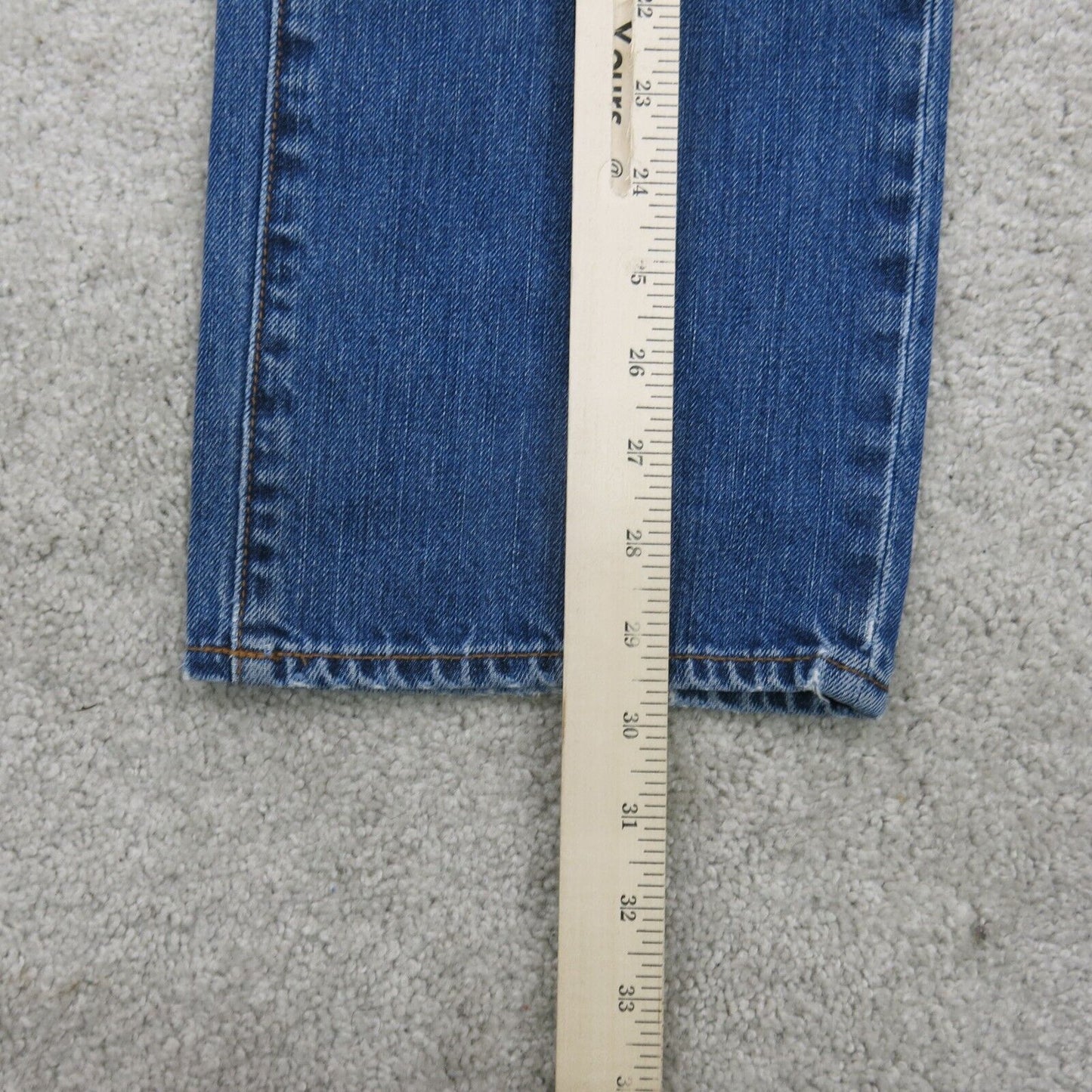 J. Crew Mens Jeans Straight Leg Denim Mid Rise Stretch Pockets Blue Size W33XL32
