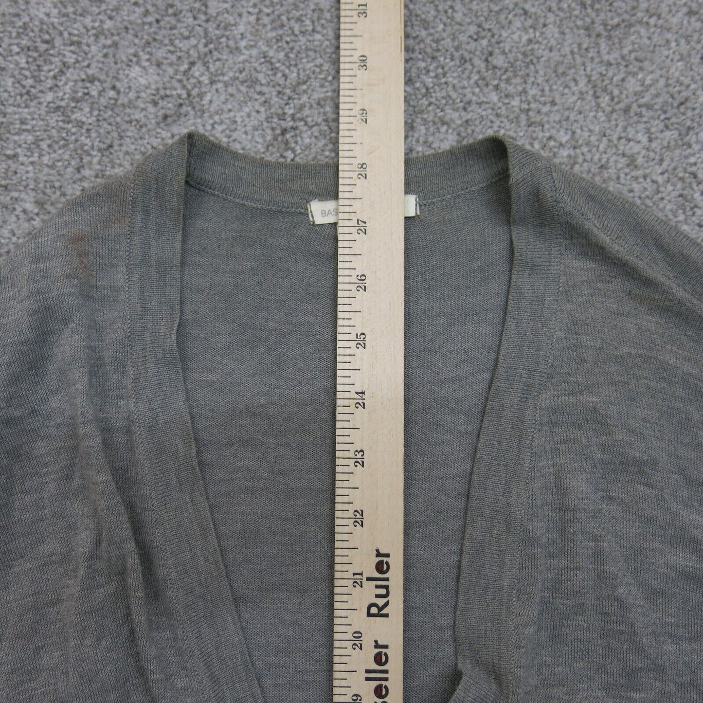 H&M Womens Cardigan Sweater Open Front V Neck Long Sleeve Gray Size Medium