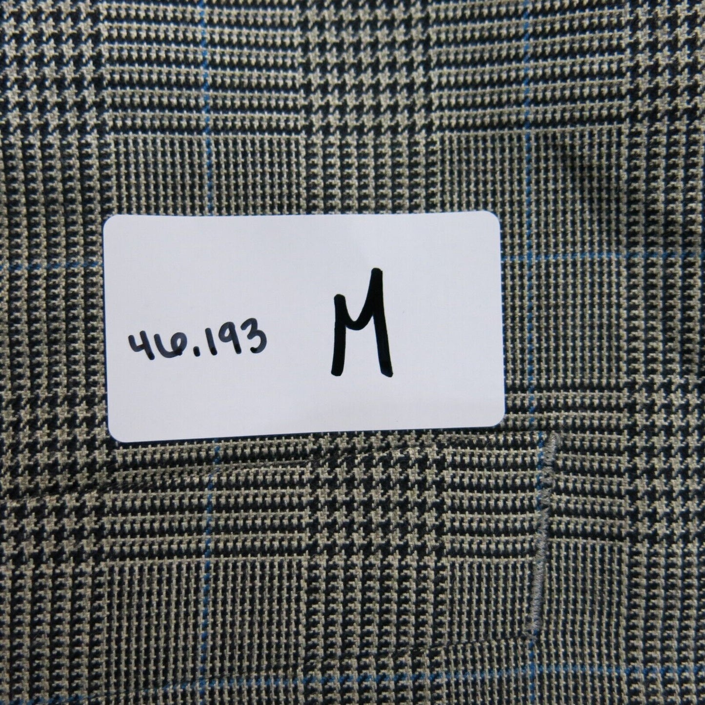 Chaps Mens Plaid Blazer Coat Single Breasted Long Sleeves Pockets Gray Size 44R