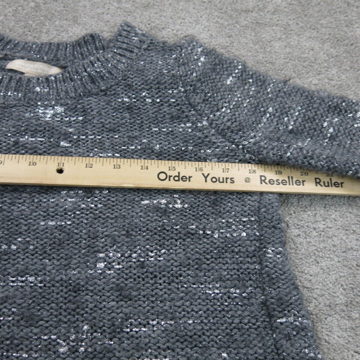 Banana Republic Womens Pullover Sweater Long Sleeves Ribbed Black Size XS Petite
