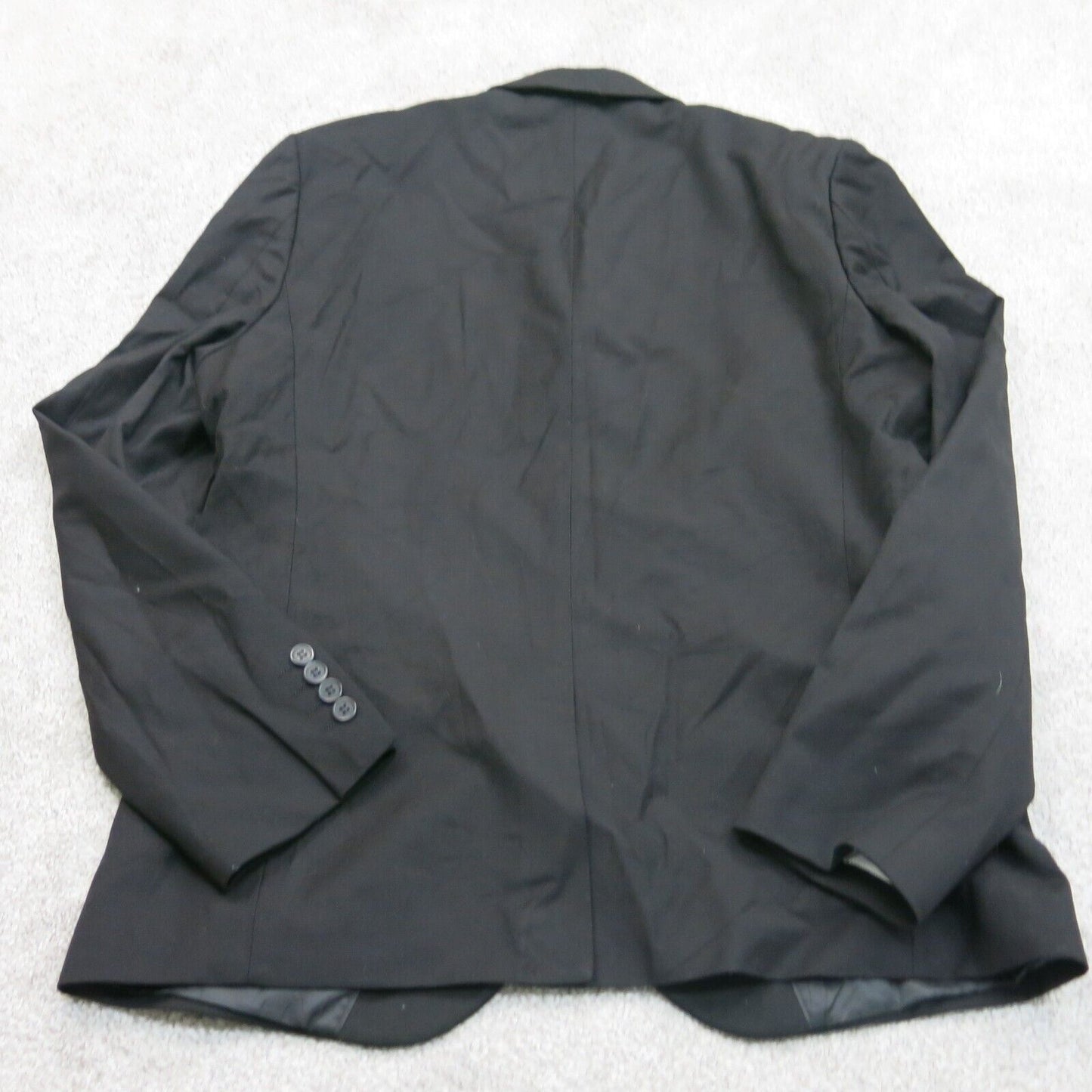 H&M Mens Blazer Coat Single Breasted Regular Fit Long Sleeves Black Size 42R