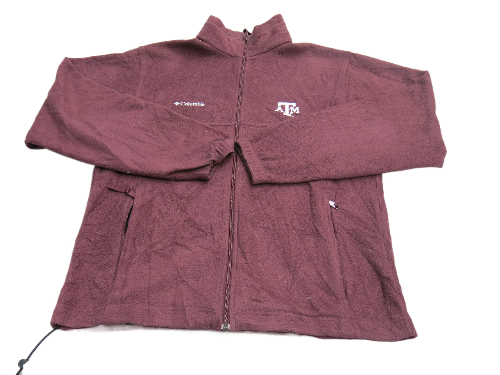 Columbia Sportwear Mens Full Zip Up Jacket Mock Neck Long Sleeves Maroon Size M