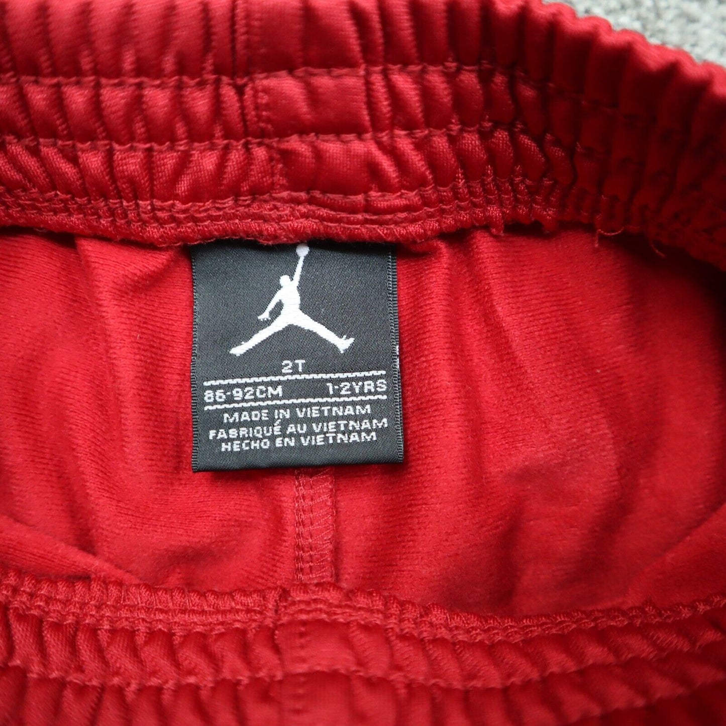 Nike Air Jordan Sweatpants Boy Sz 2T Red Jumpman Therma-Fit Joggers Elastic Wais