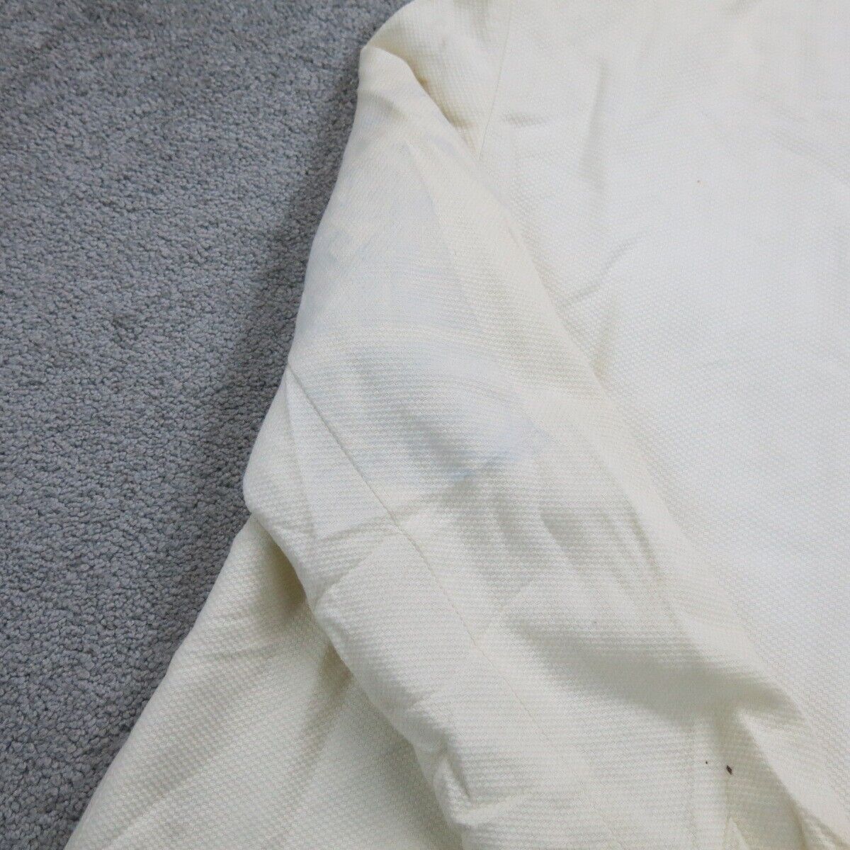 Talbots Womens Button Up Shirt Jacket Long Sleeves Front Pockets Ivory Size 10