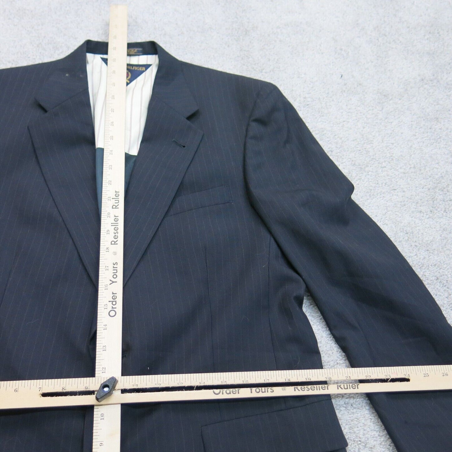 Tommy Hilfiger Mens Blazer Coat Single Breasted Dillard's Black Size 40L