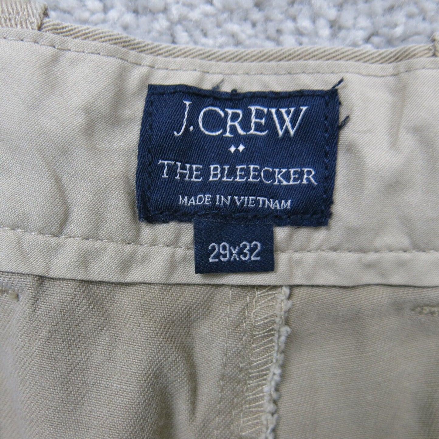 J. Crew Mens Pant Chino The Bleecker Pockets Mid Rise Beige Size W29XL32