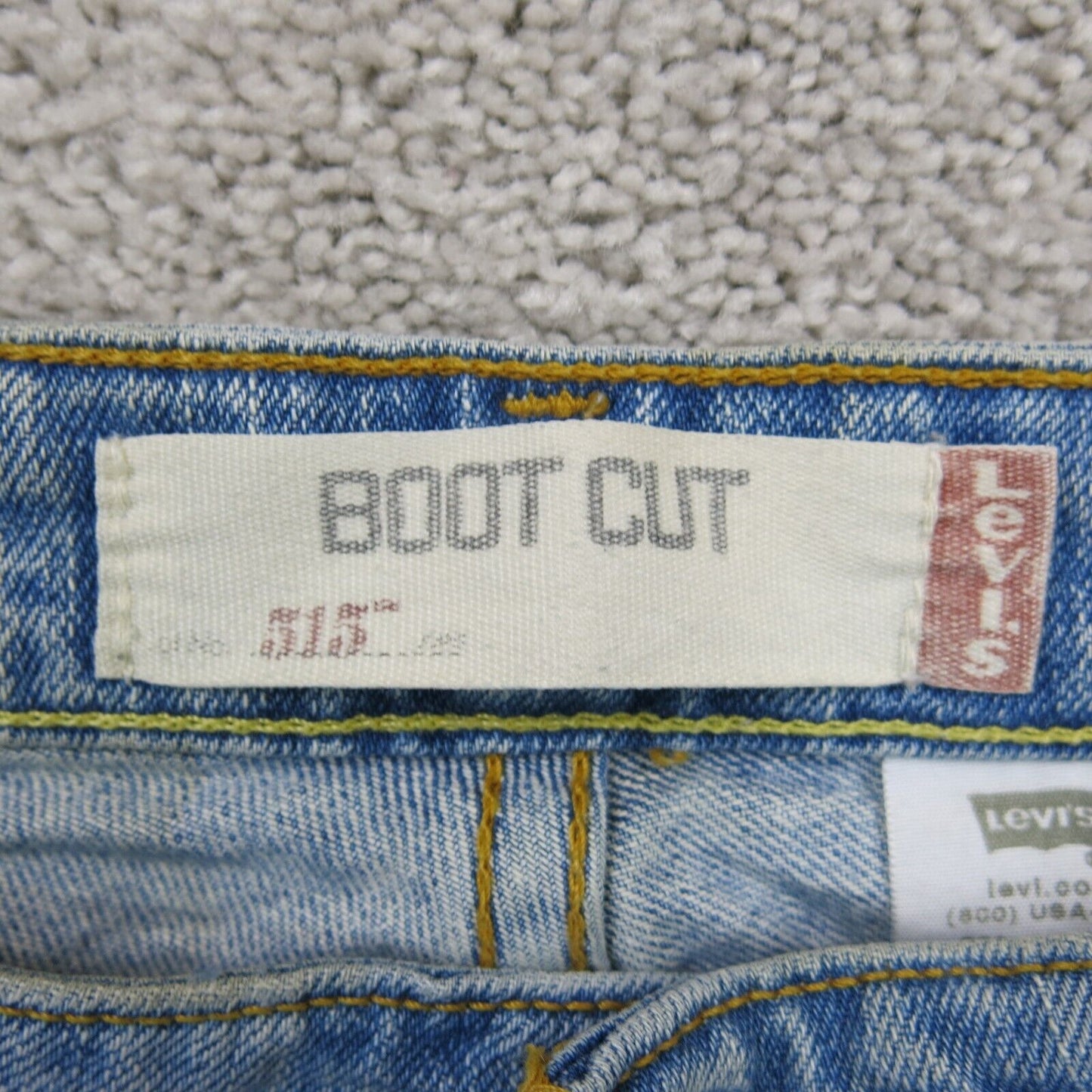 Levis 515 Mens Jeans Bootcut Denim Mid Rise Five Pockets Blue Size 18 Medium