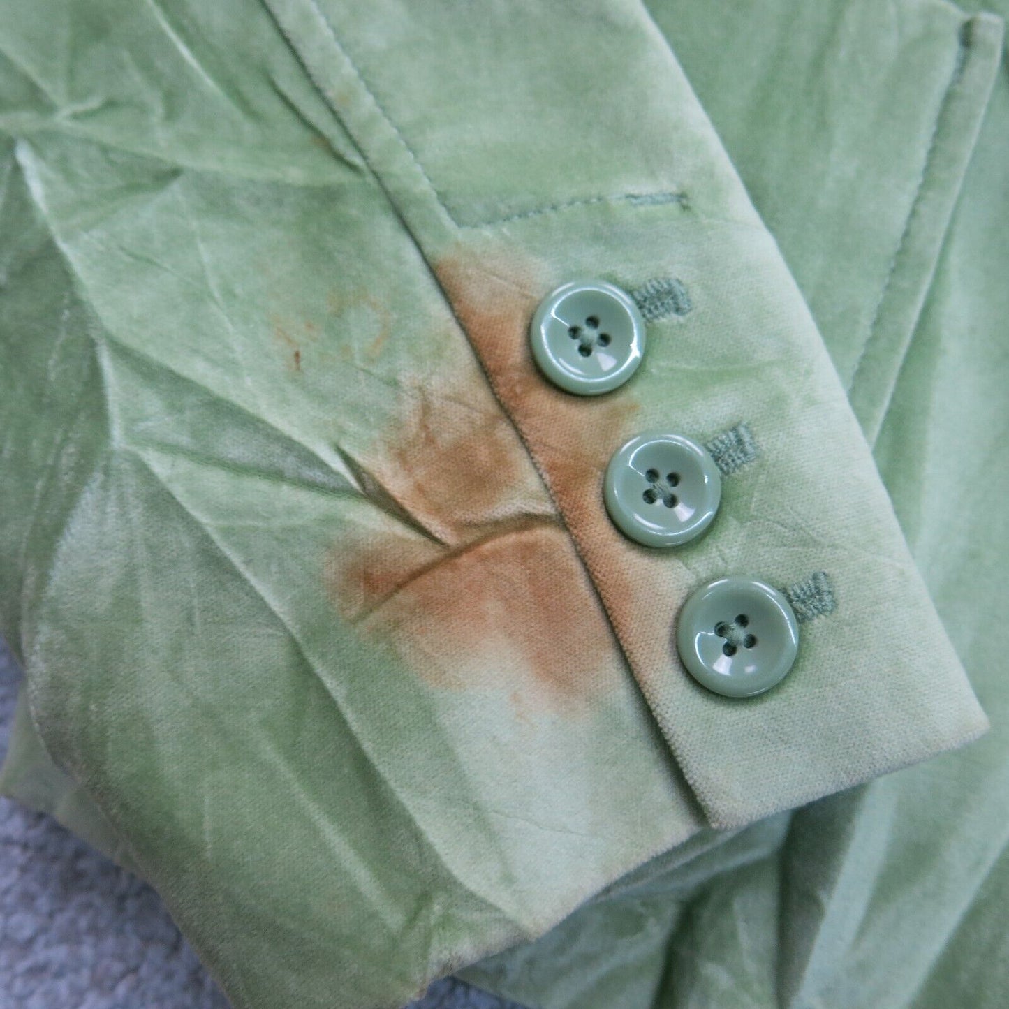 Gap Womens Blazer Coat Single Breasted Long Sleeves Pockets Green Size 12