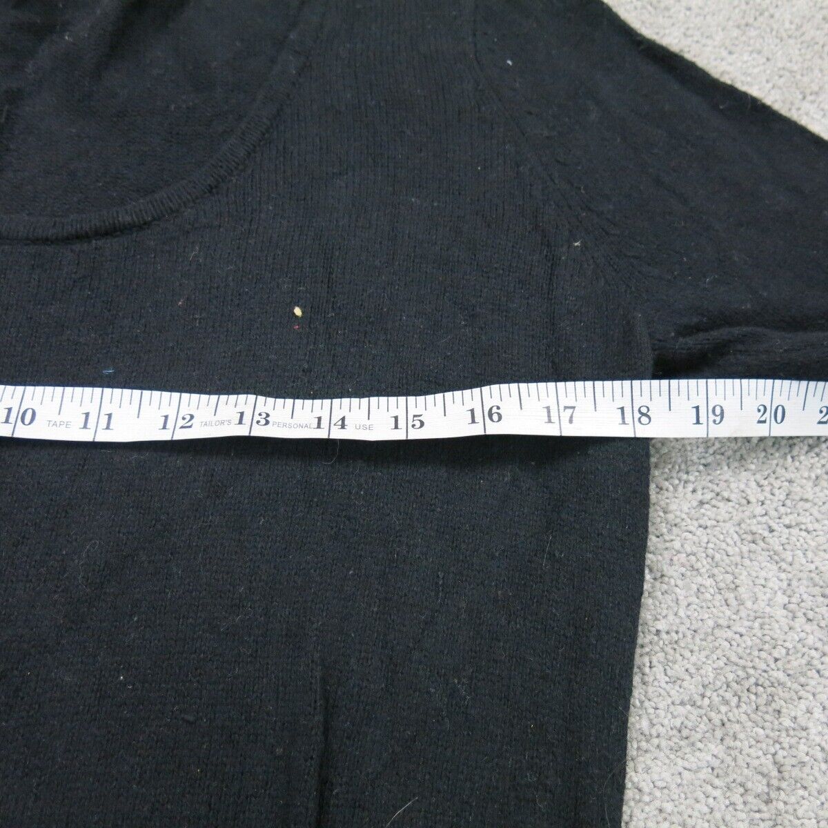 Old Navy Womens Knitted Sweater Dress Scoop Neck 3/4 Sleeve Black Size X Large
