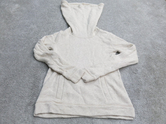 J. Crew Womens Pullover Sweater Long Sleeves Cowl Neck Pocket Beige Size X Small