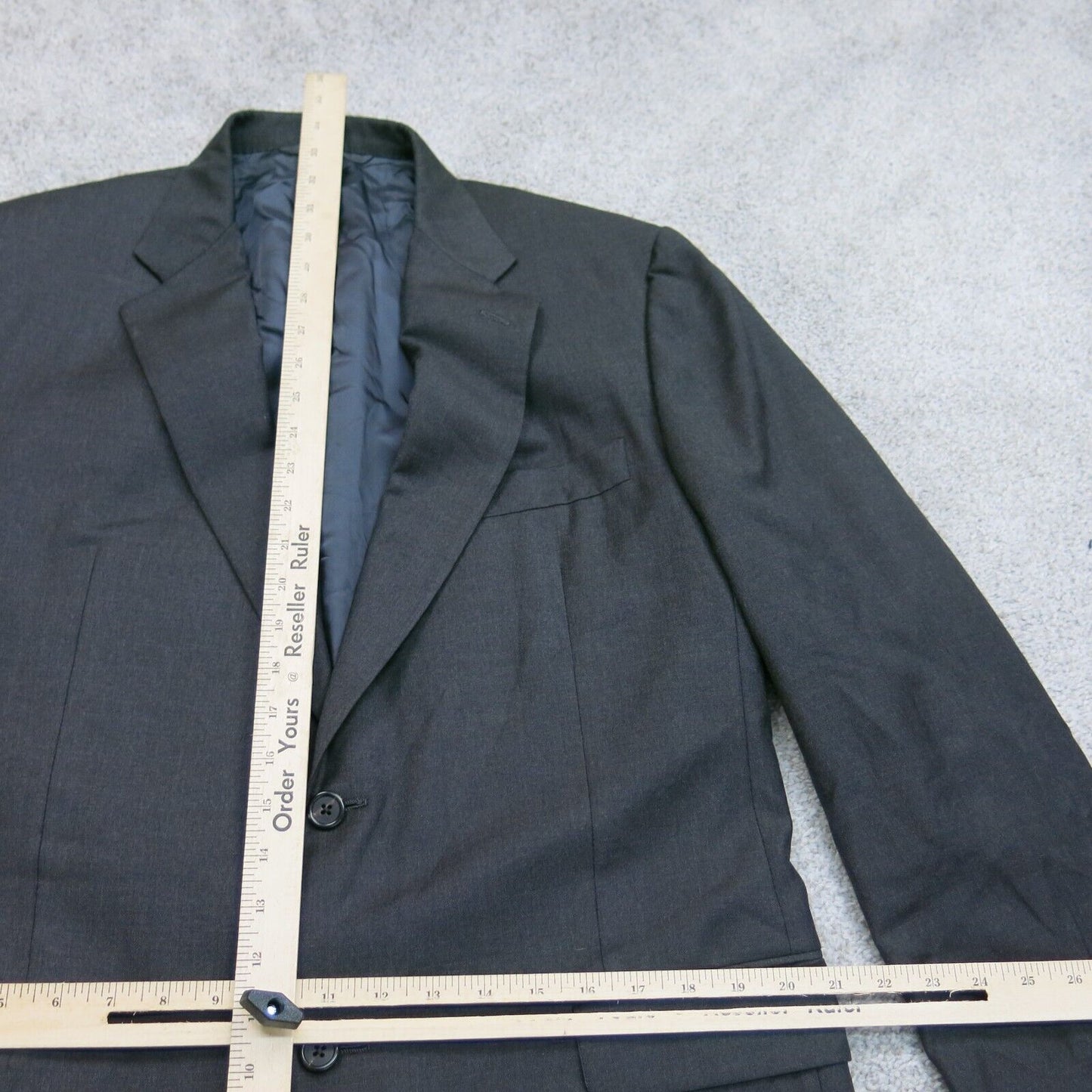 Hickey Freeman Mens Blazer Jacket Long Sleeve 2 Button Black Size 42