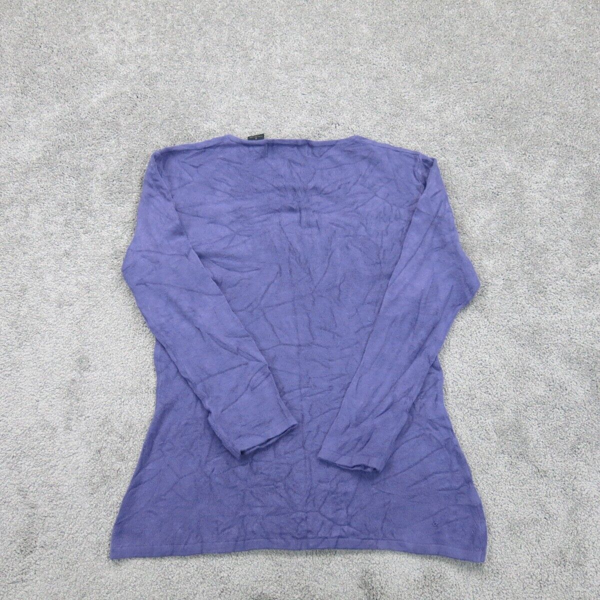Express Womens Pullover Sweater Knitted V-Neck Long Sleeve Purple Size Medium