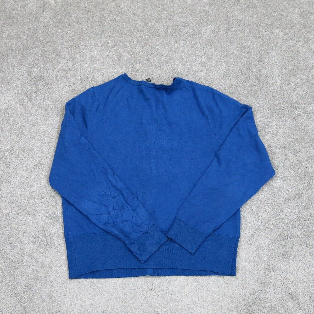 White House Black Market Womens Cardigan Sweater Knitted Long Sleeve Blue SZ XLP