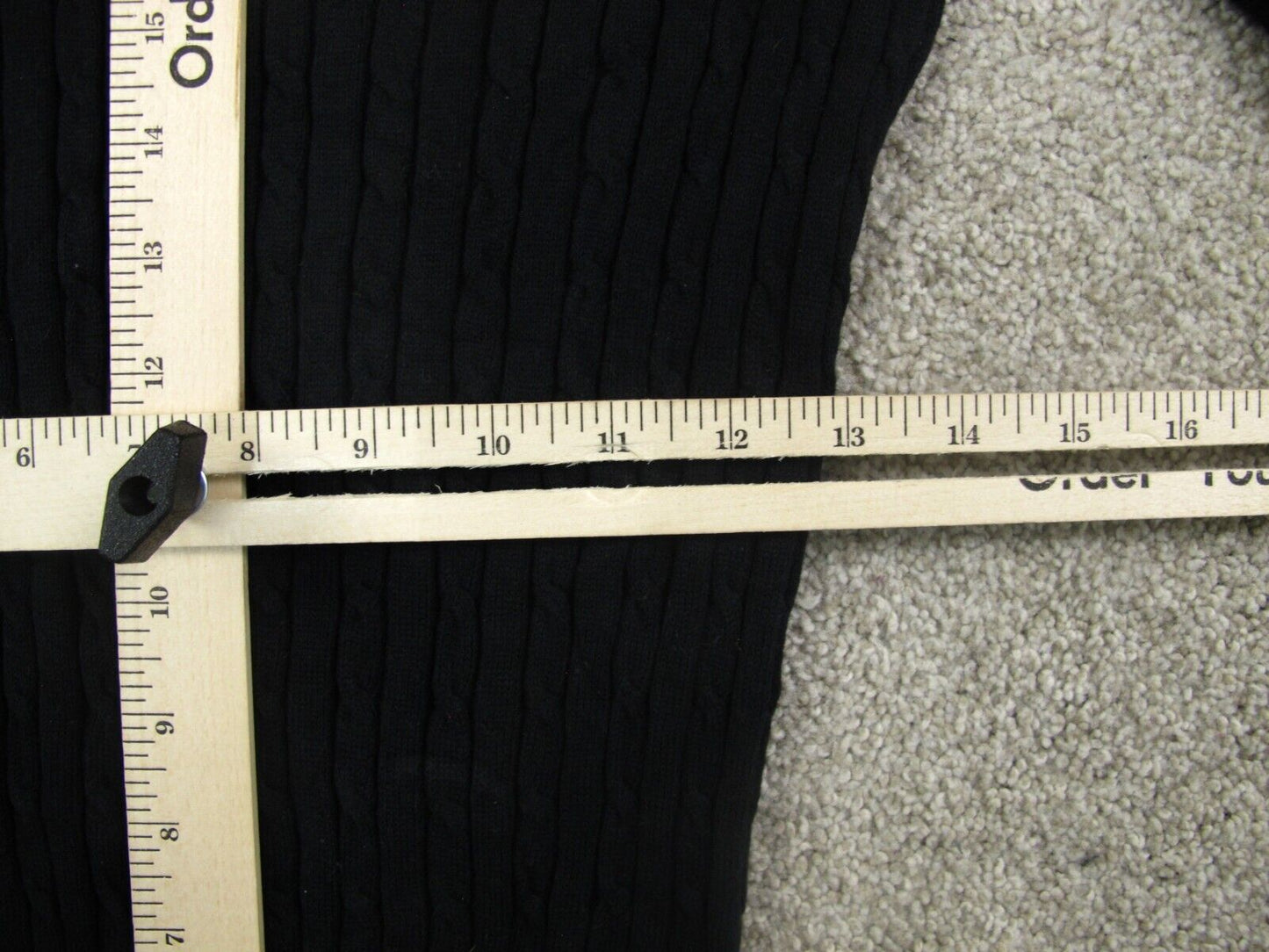 Talbots Womens Pullover Knitted Sweater Long Sleeves V Neck Black Size Small