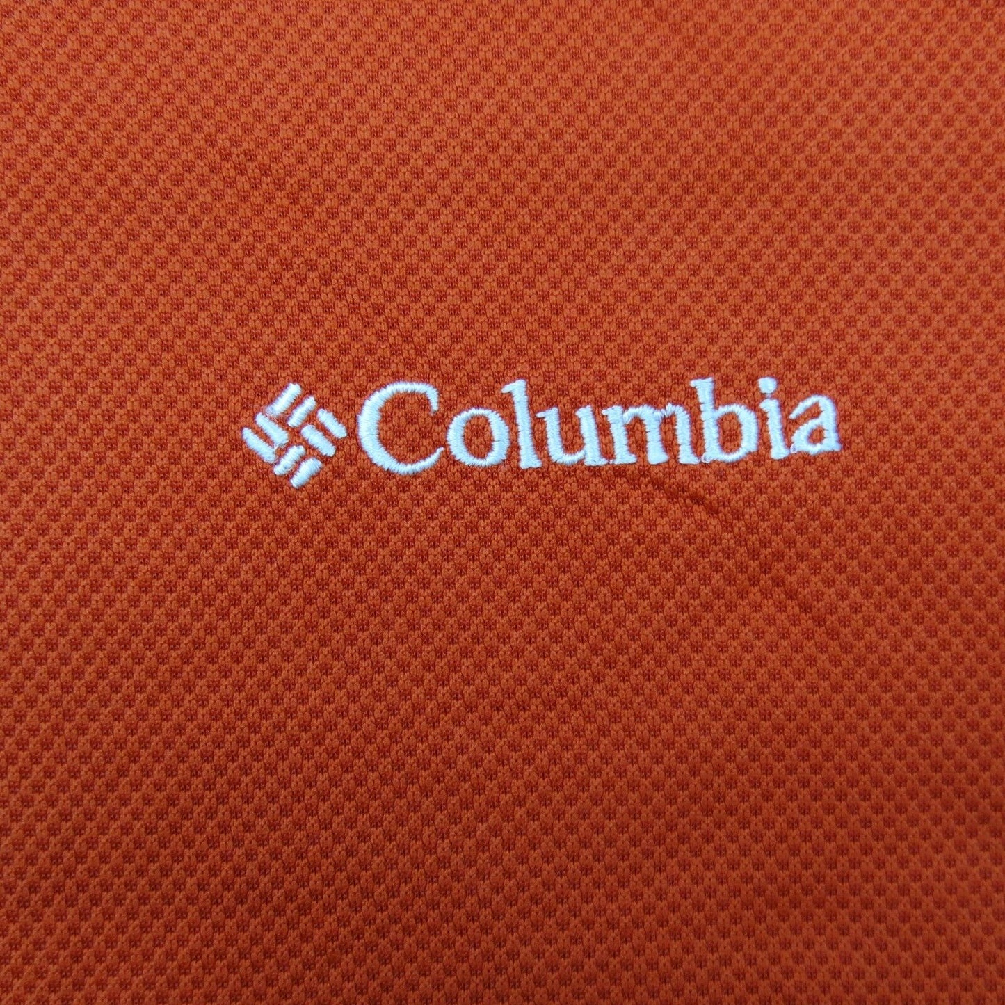 Columbia Sportswear Mens Golf Polo Shirt Omni Shade Logo Orange Size Medium