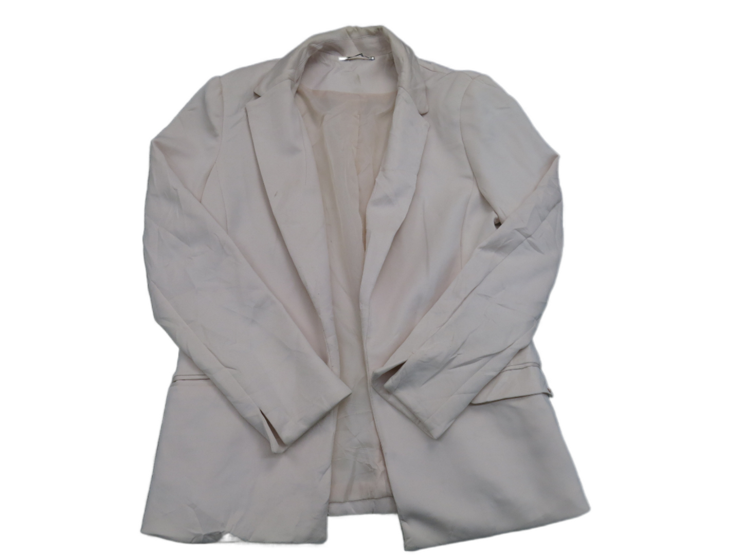 Tahari Women Blazer Coat Single Breasted Long Sleeve Pocket Ivory Size 6