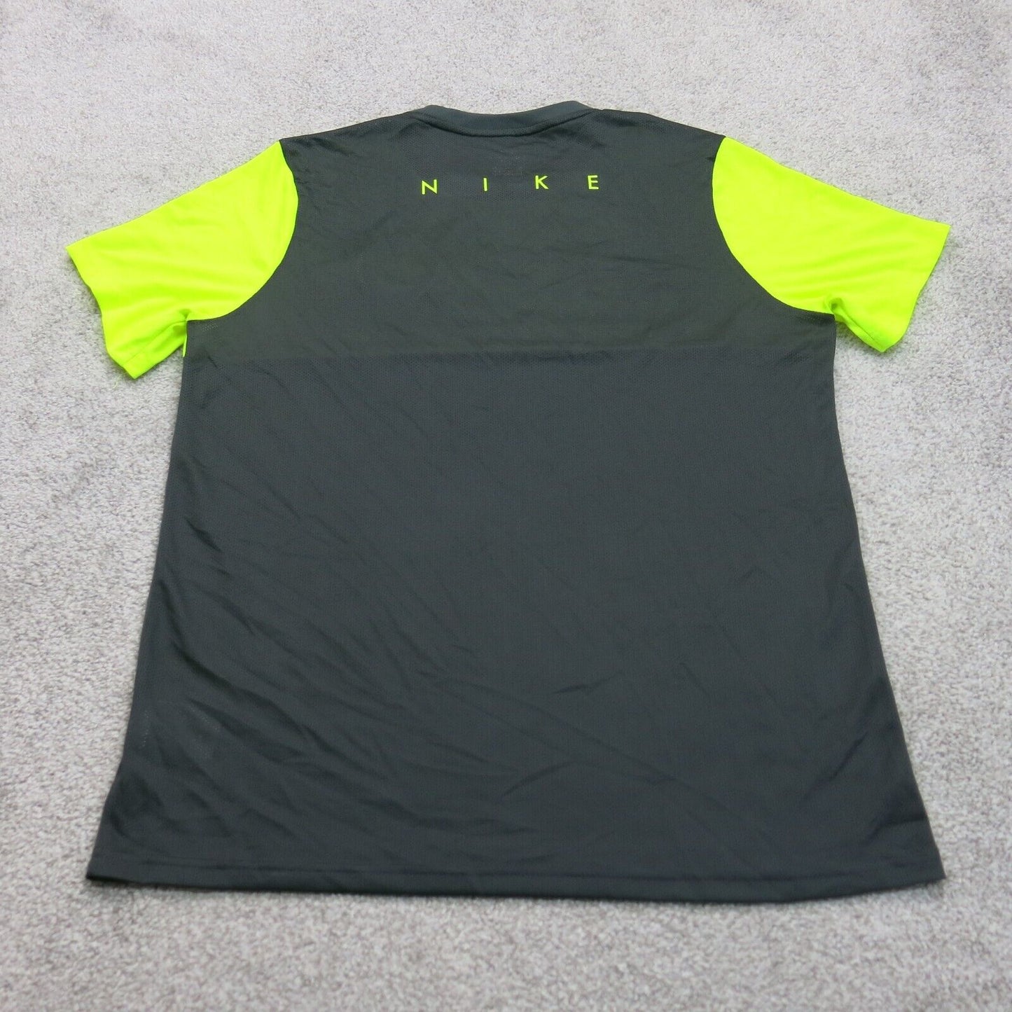 Nike Dri Fit Mens Crew Neck T Shirt Short Sleeves Green Black Size X Large