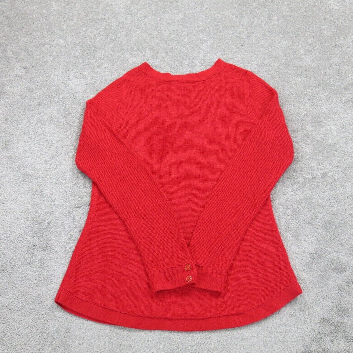 Talbots Womens Pullover Sweater Knitted V  Neck Long Sleeves Red Size X Small