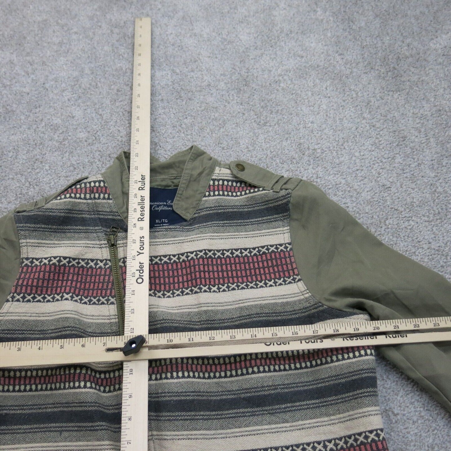 American Eagle Womens Jacket  Full Zip Up Long Sleeves Pockets Green Size XL