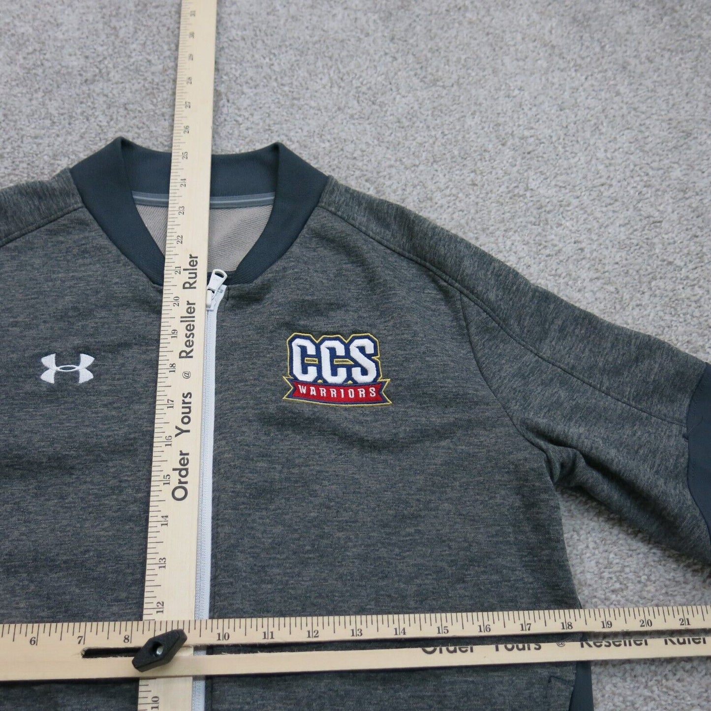 Under Armour CSS Women Full Zip Up Jacket Coldgear Long Sleeve Black Size Medium