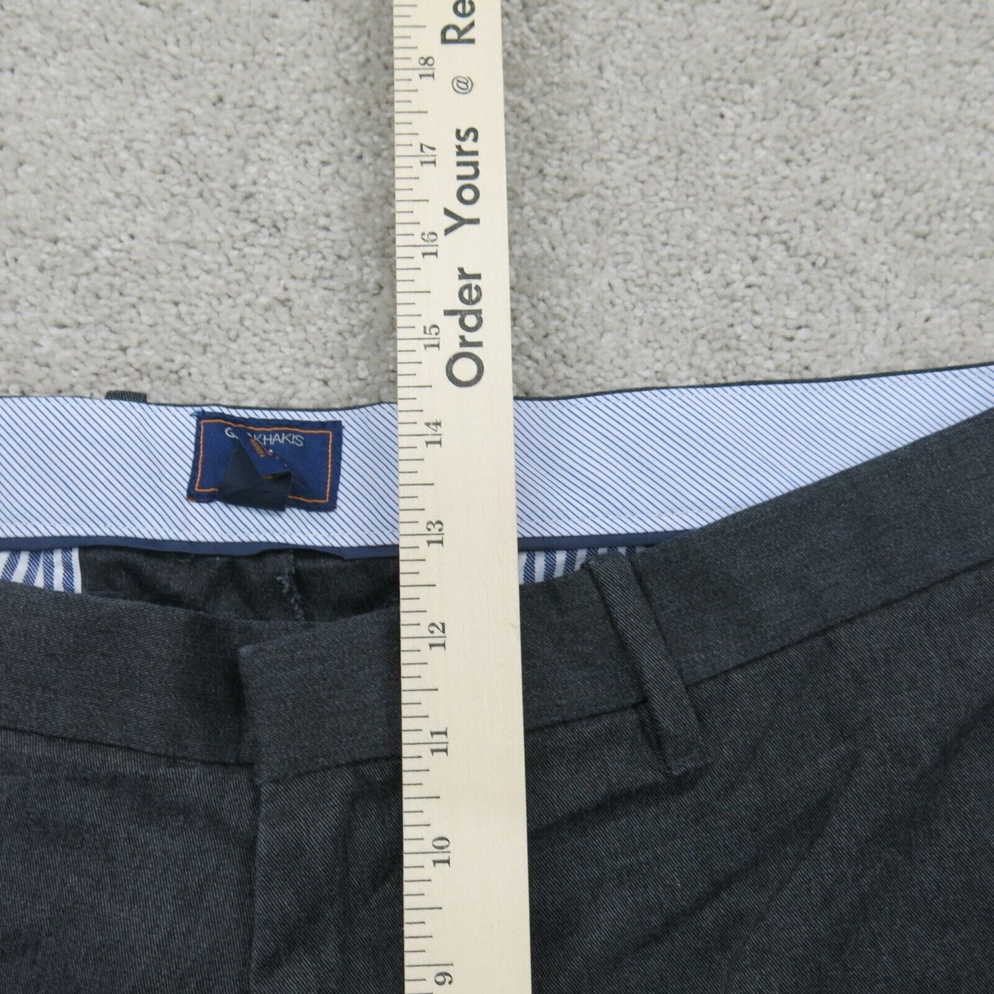 Gap Khakis Mens Pants Chino Straight Leg Tailored Fit High Rise Black W38XL30