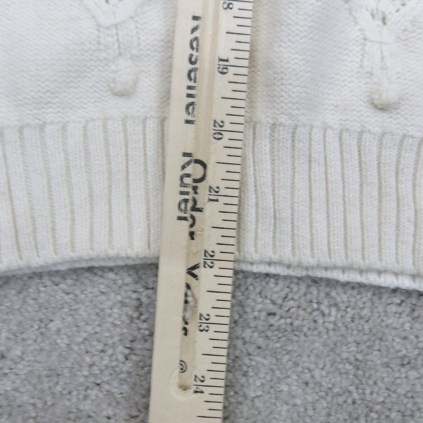 Loft Womens Pullover Sweater Crew Neck Long Sleeves Balloon White Size XXS