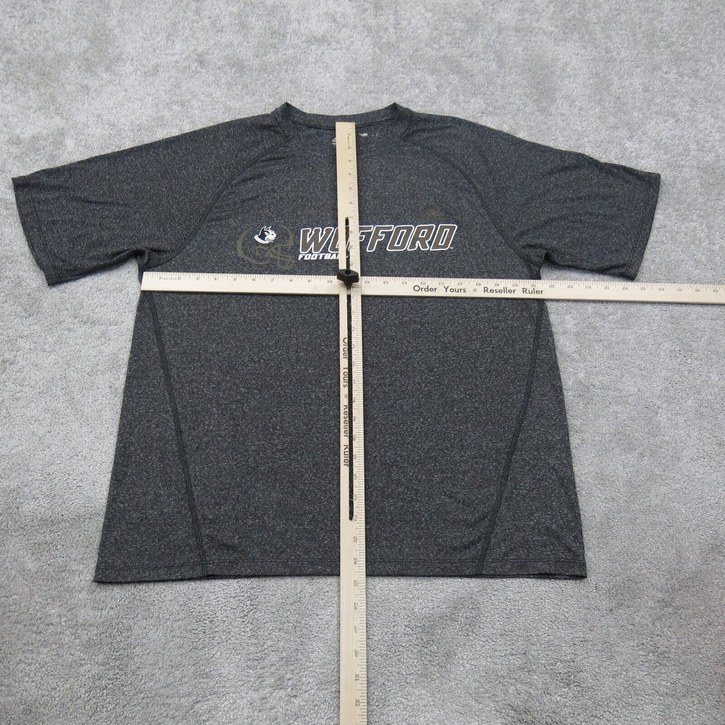 Adidas Mens Crew Neck Sports T Shirt Short Sleeves Charcoal Black Size Medium