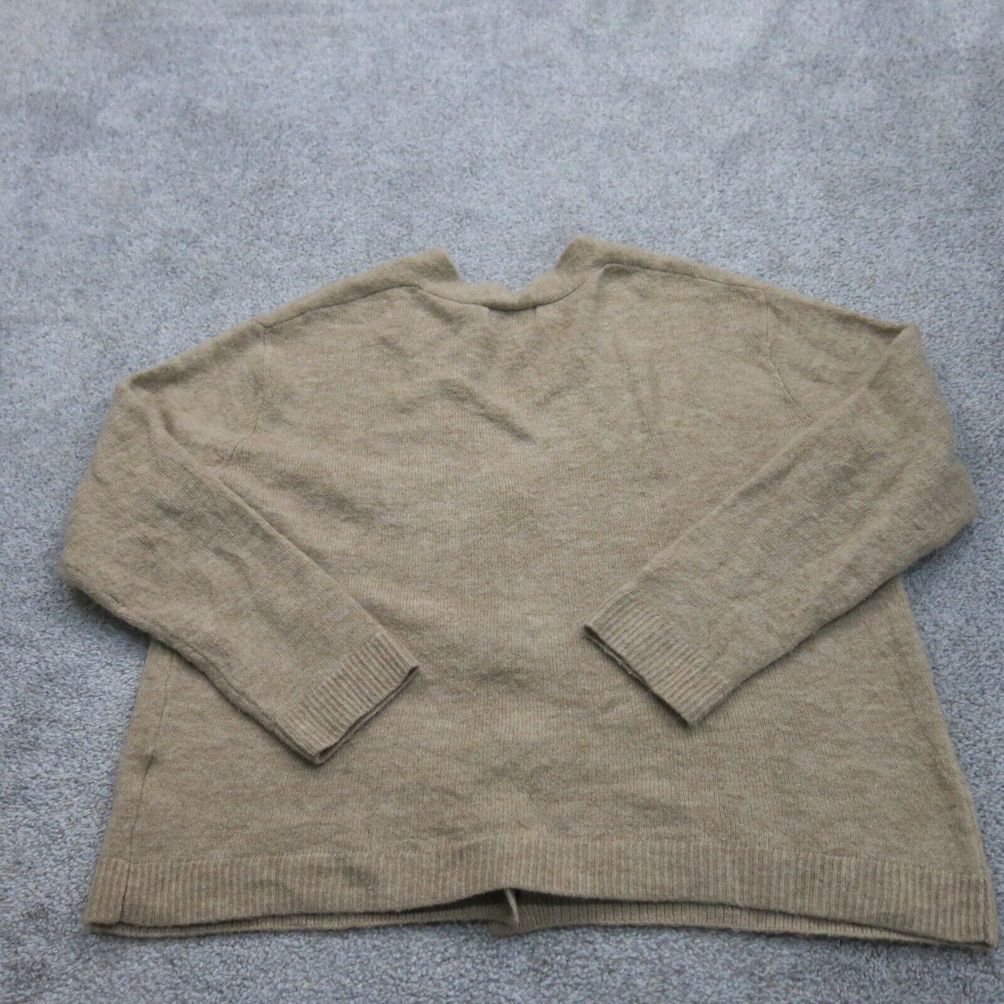 Old Navy Womens Cardigan Sweater Knitted Long Sleeve V Neck Beige Size Medium