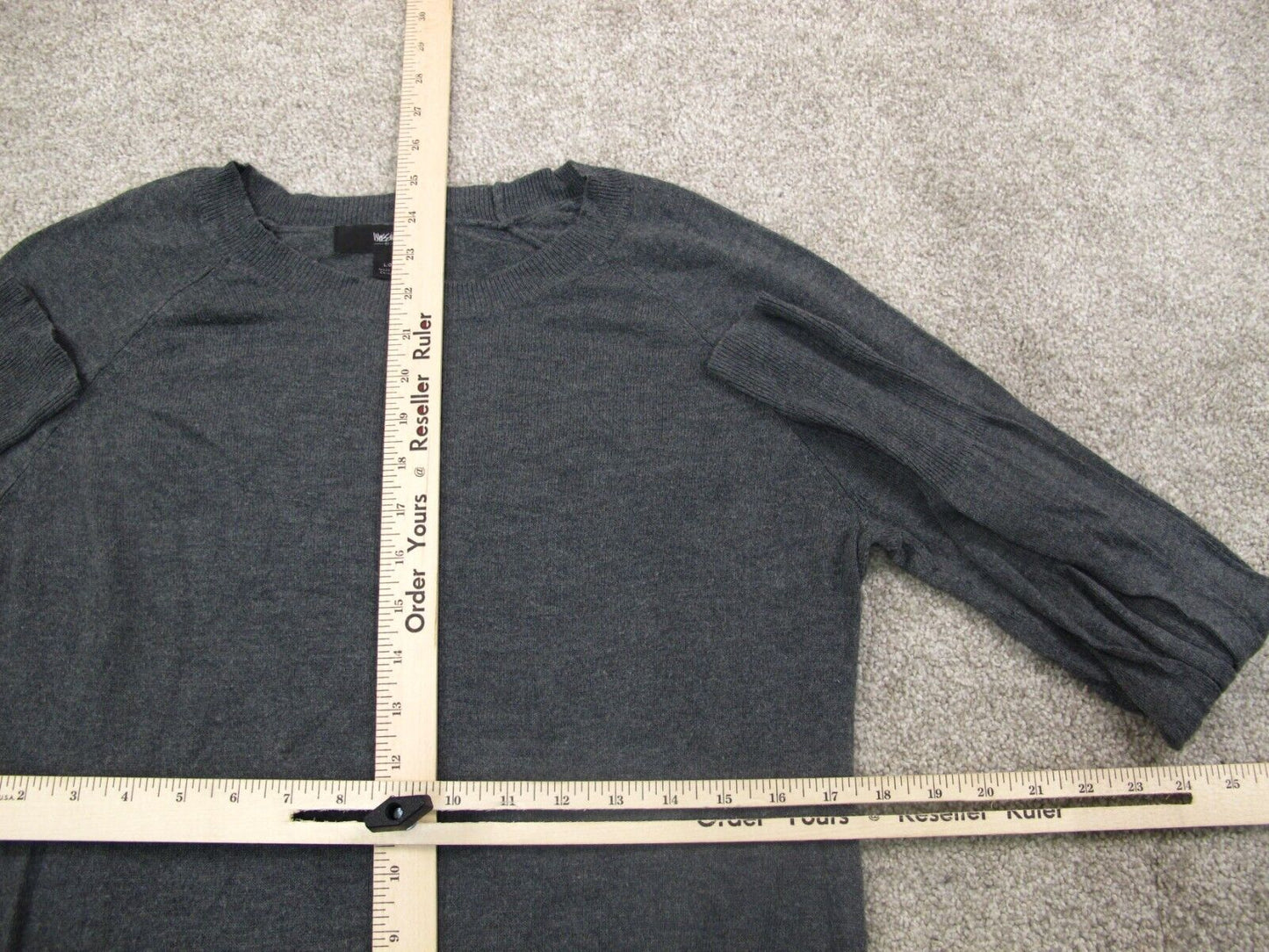 Mossimo Womens Crew Neck Sweater Pullover Long Sleeves Black Size Large